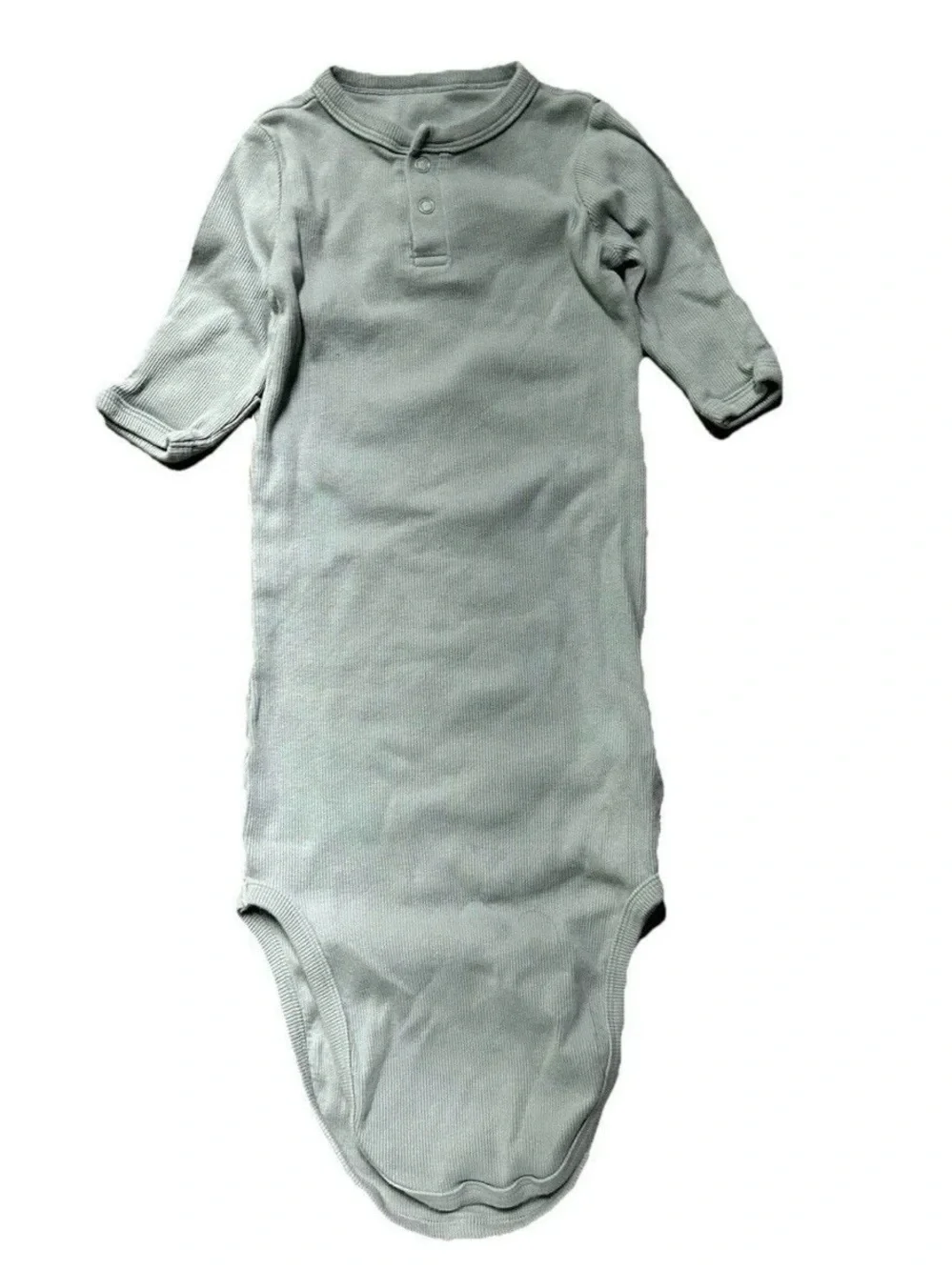 Baby Footie Pajamas Gown Pears Clouds Neutral Size 0-3 Months